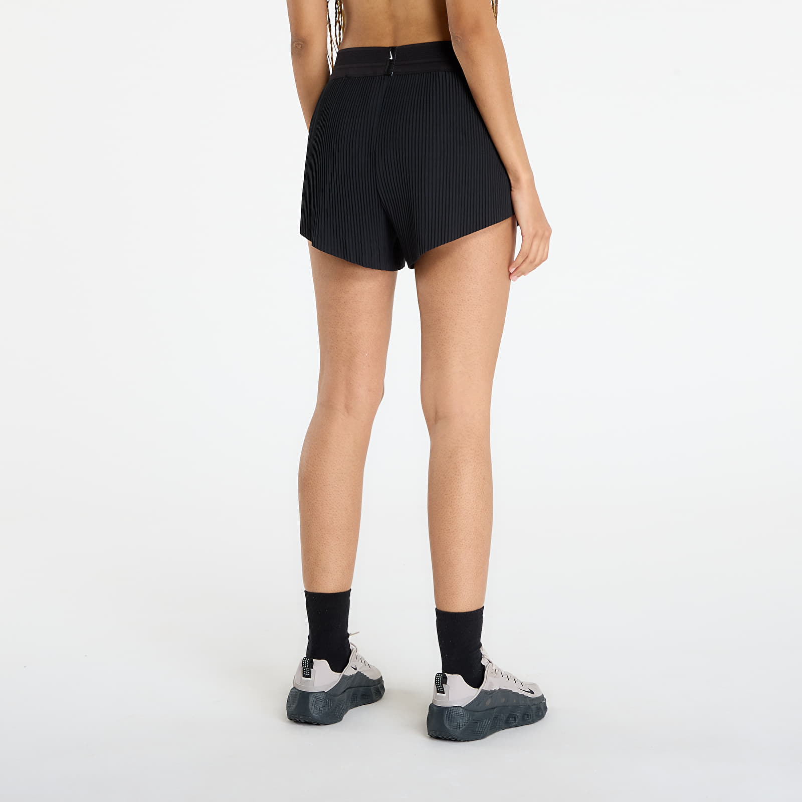 Calções Nike AeroSwift Women's Dri-FIT ADV Mid-Rise 3" Brief-Lined Running Shorts Black/ White