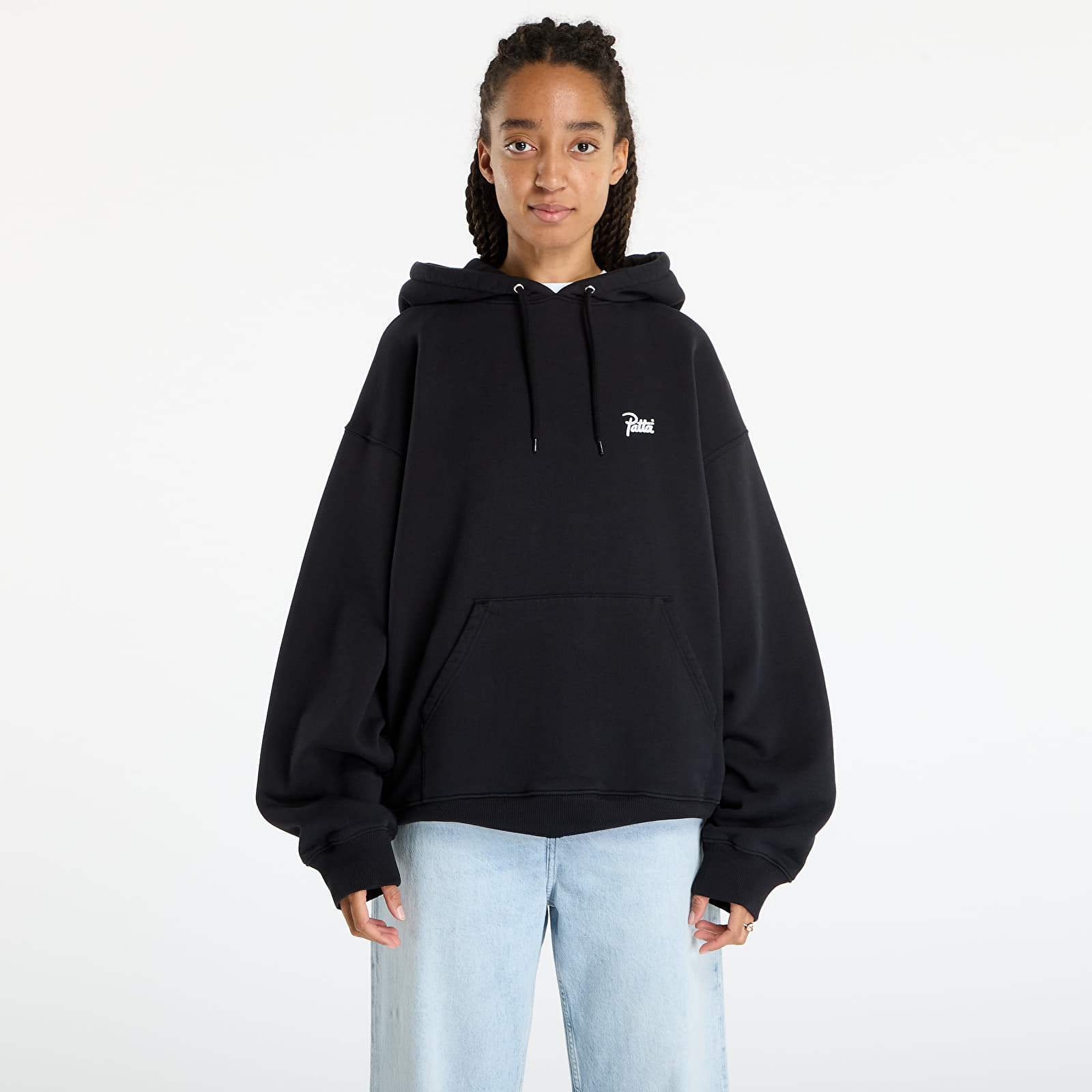 Hoodies and sweatshirts Patta Embroidered Fire Panther Hooded Sweater UNISEX Black