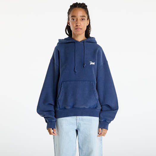 Kampsun Patta Classic Acid Washed Hooded Sweater UNISEX Estate Blue