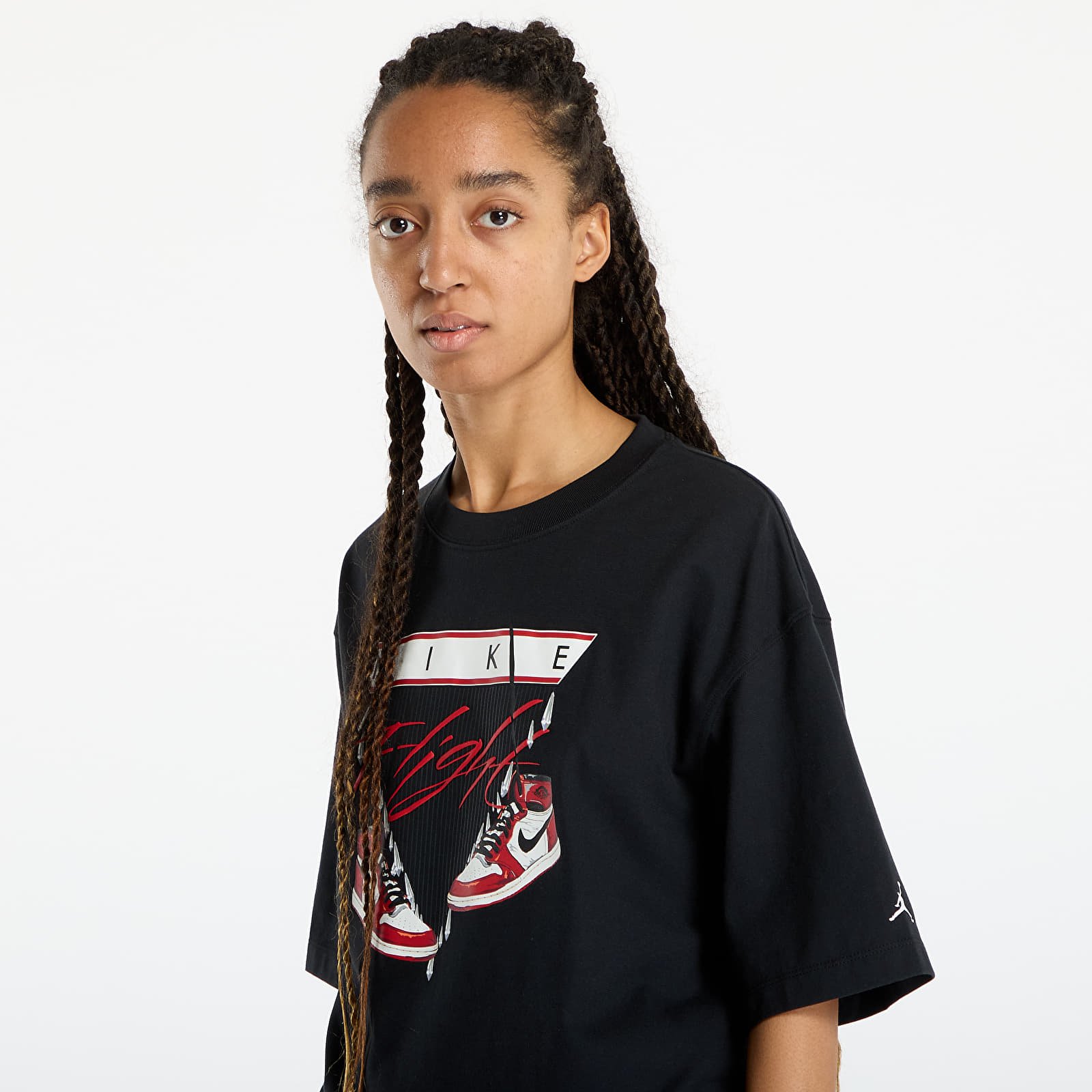 T-shirts Jordan Flight Women's Oversized T-Shirt Black/ Varsity Red