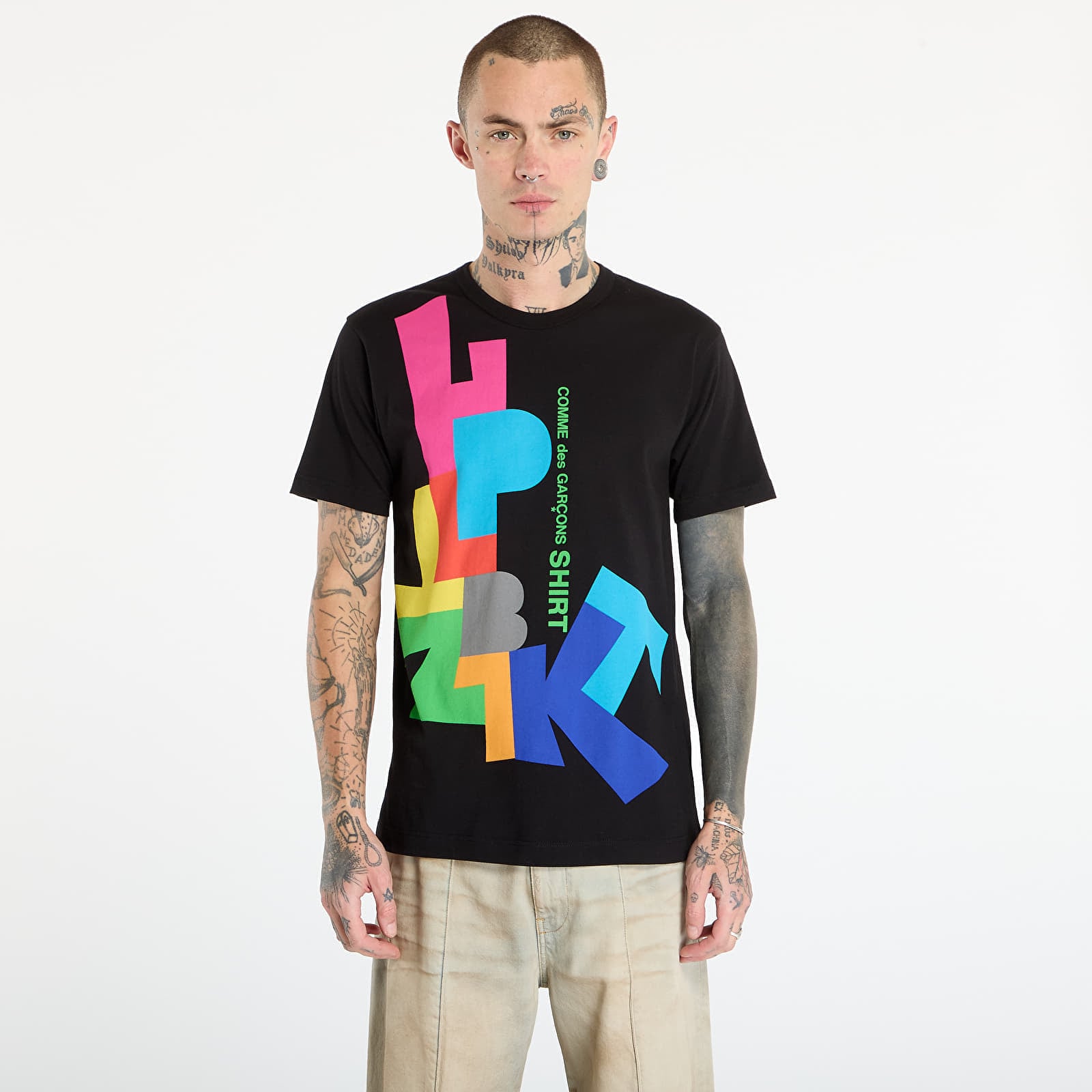 Tricou Comme des Garçons SHIRT T-Shirt With Graphic Print Black M
