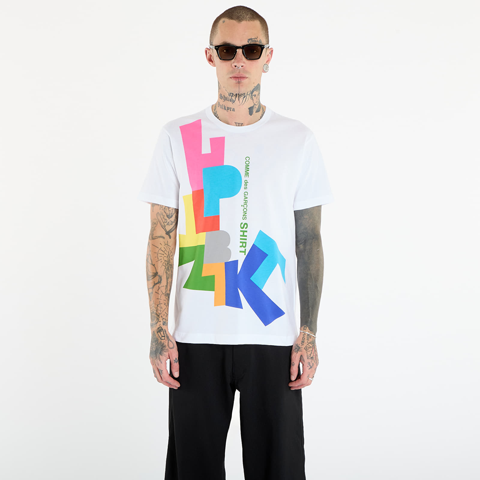 Tricou Comme des Garçons SHIRT T-Shirt With Graphic Print White M