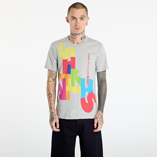 Comme des Garçons SHIRT T-Shirt With Graphic Print Top Grey