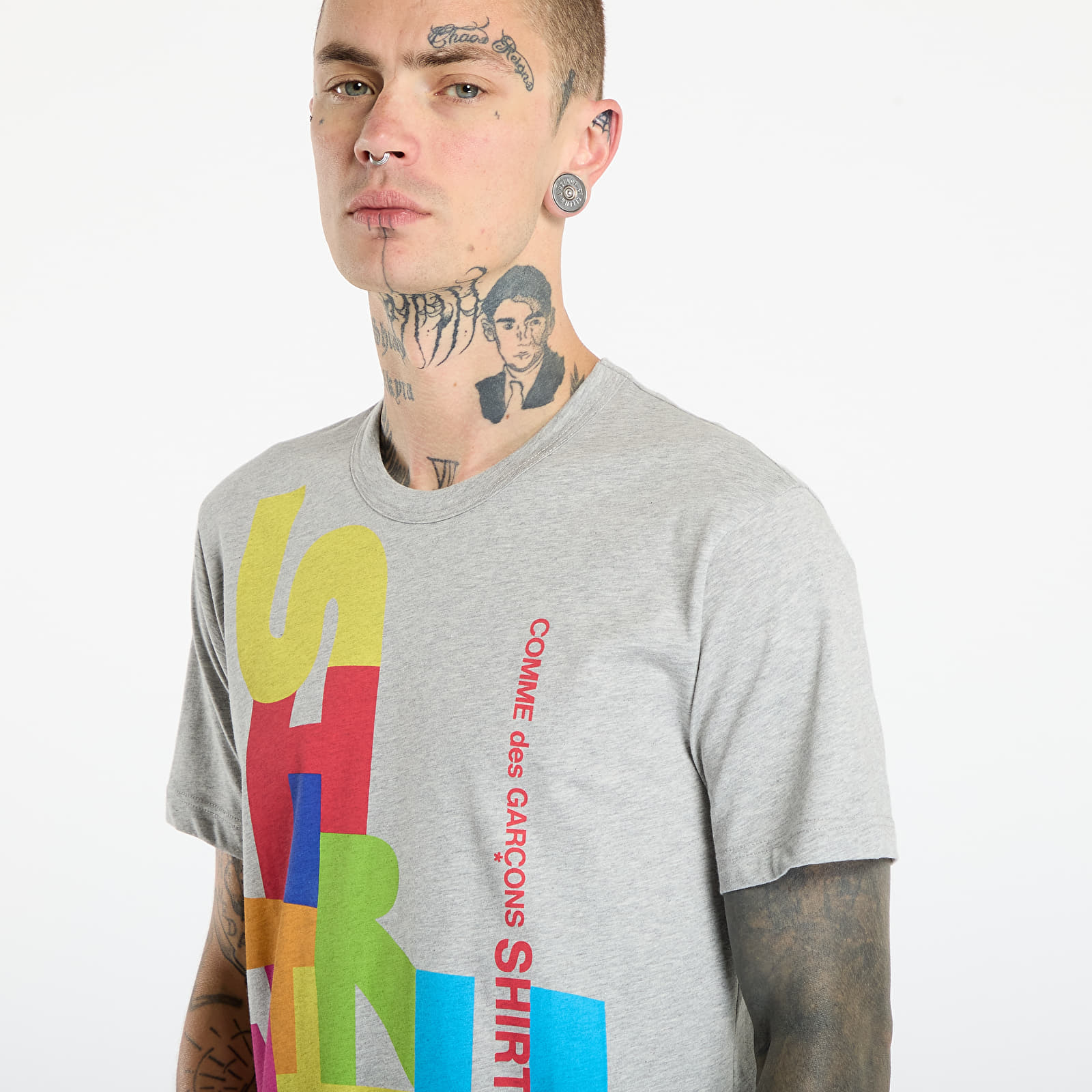 Men's T-shirts Comme des Garçons SHIRT T-Shirt With Graphic Print Top Grey