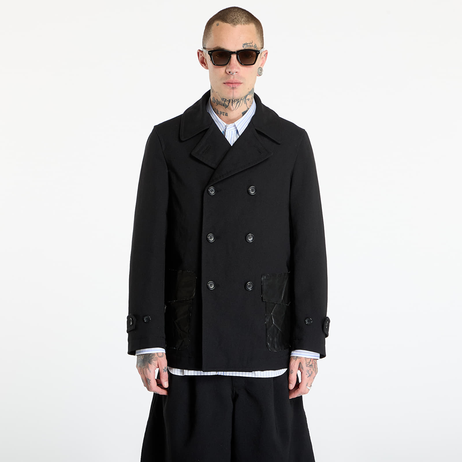 Kurtki Comme des Garçons SHIRT Double Breasted Coat Black