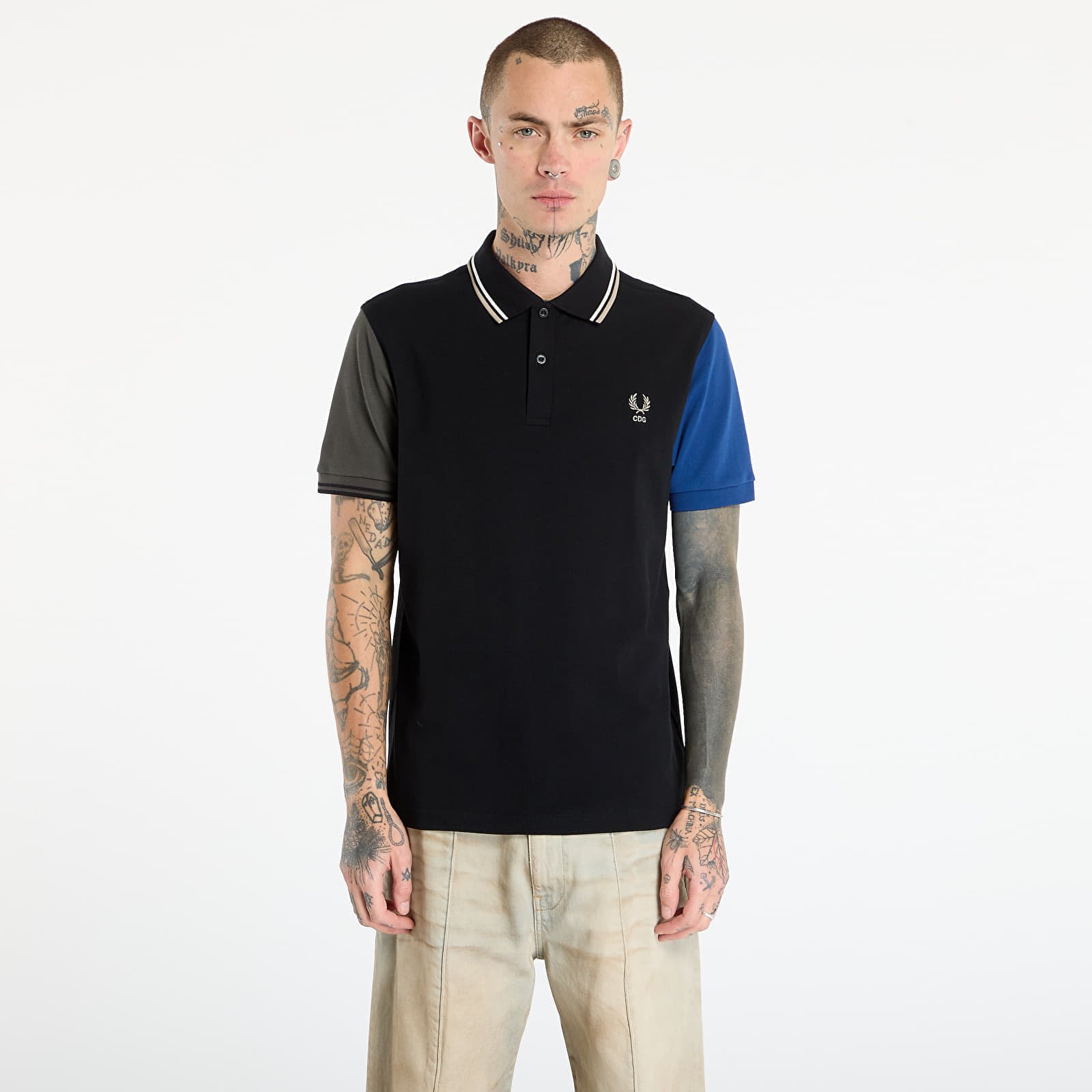 Tricou Comme des Garçons SHIRT x Fred Perry Polo Knit Black S
