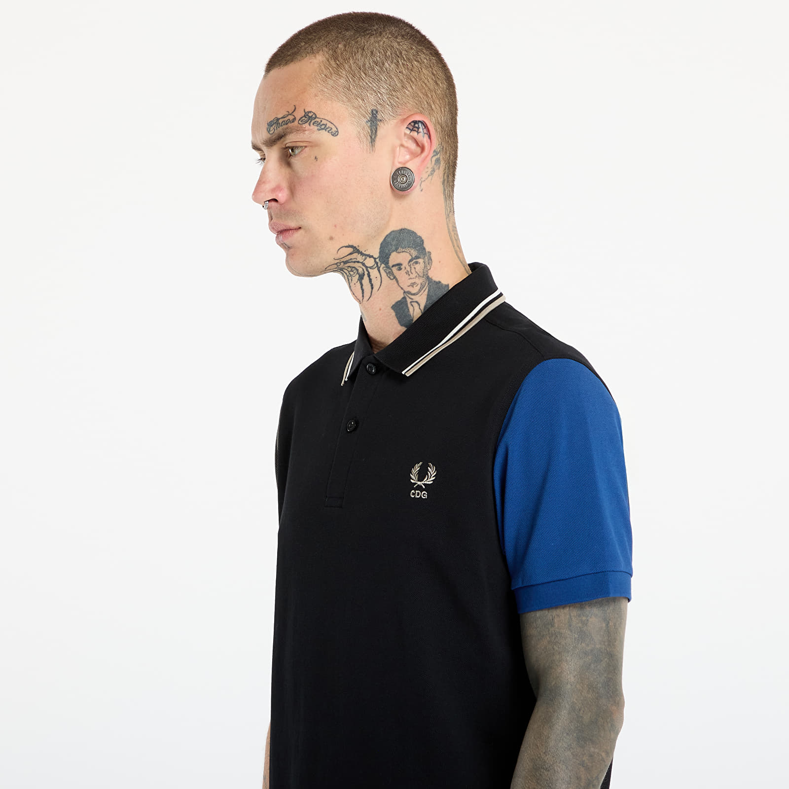 T-shirty męskie Comme des Garçons SHIRT x Fred Perry Polo Knit Black
