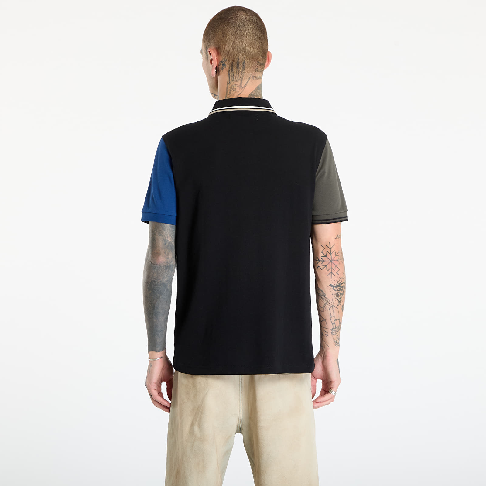 T-shirty męskie Comme des Garçons SHIRT x Fred Perry Polo Knit Black