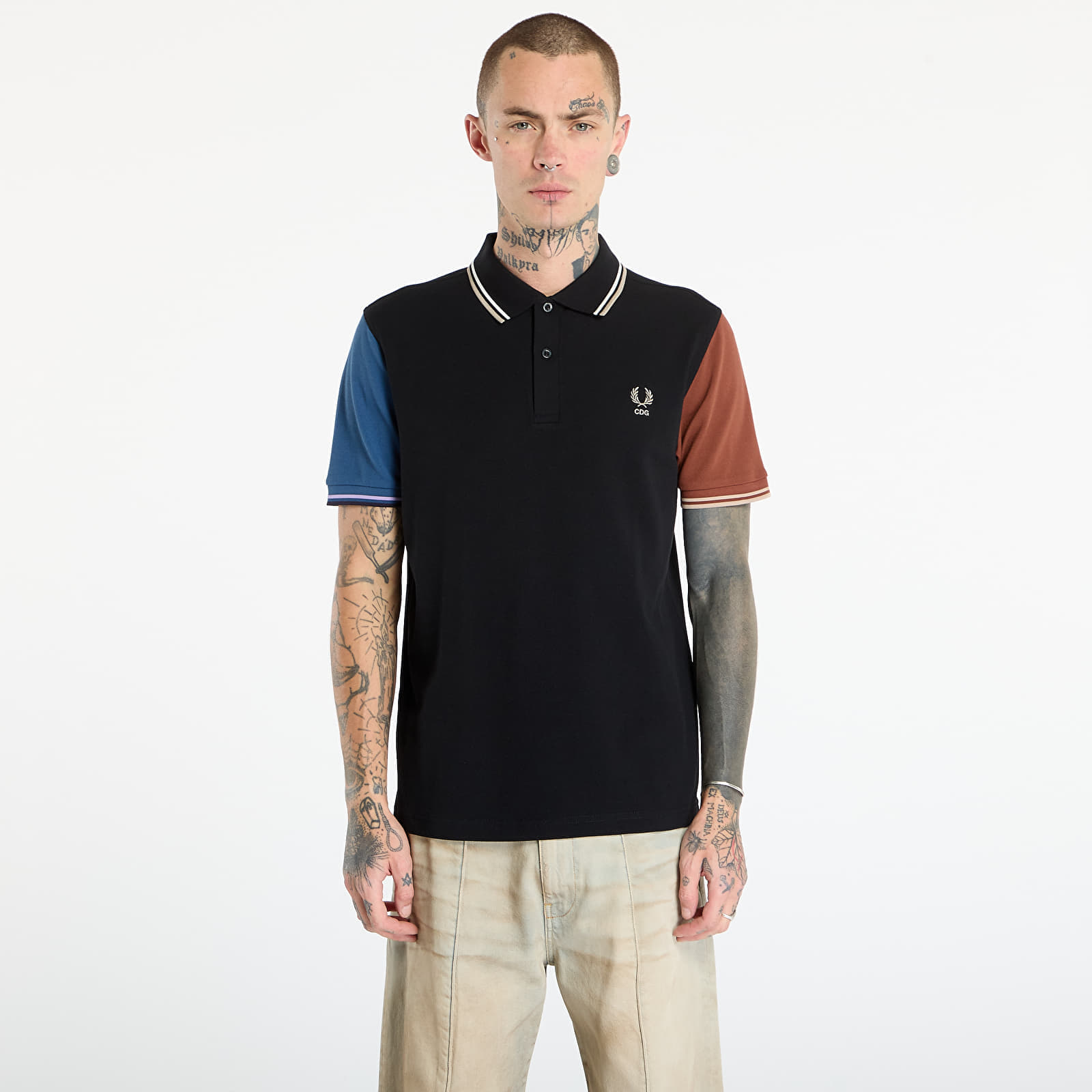 Tricou Comme des Garçons SHIRT x Fred Perry Polo Knit Black L