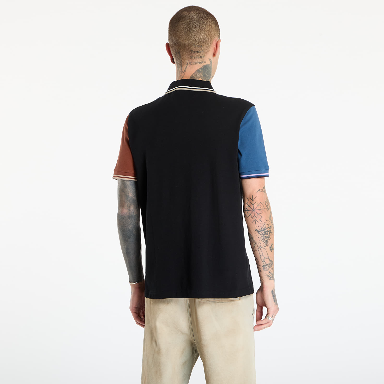 Vīriešu T-krekli Comme des Garçons SHIRT x Fred Perry Polo Knit Black