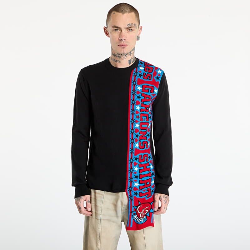 Sveter Comme des Garçons SHIRT Soccer Scarf Knitted Sweater Black