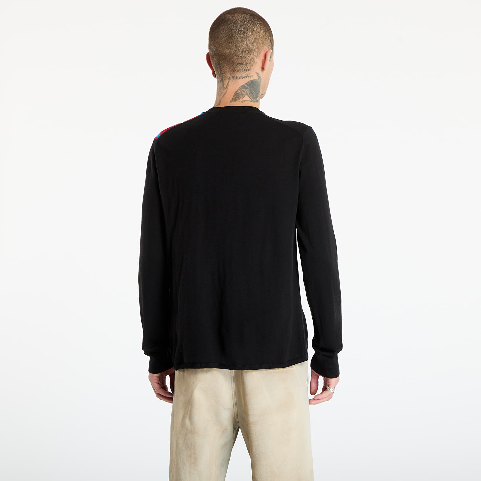Ανδρικά πουλόβερ Comme des Garçons SHIRT Soccer Scarf Knitted Sweater Black