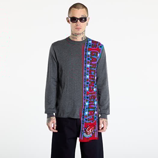 Comme des Garçons SHIRT Soccer Scarf Knitted Sweater Grey