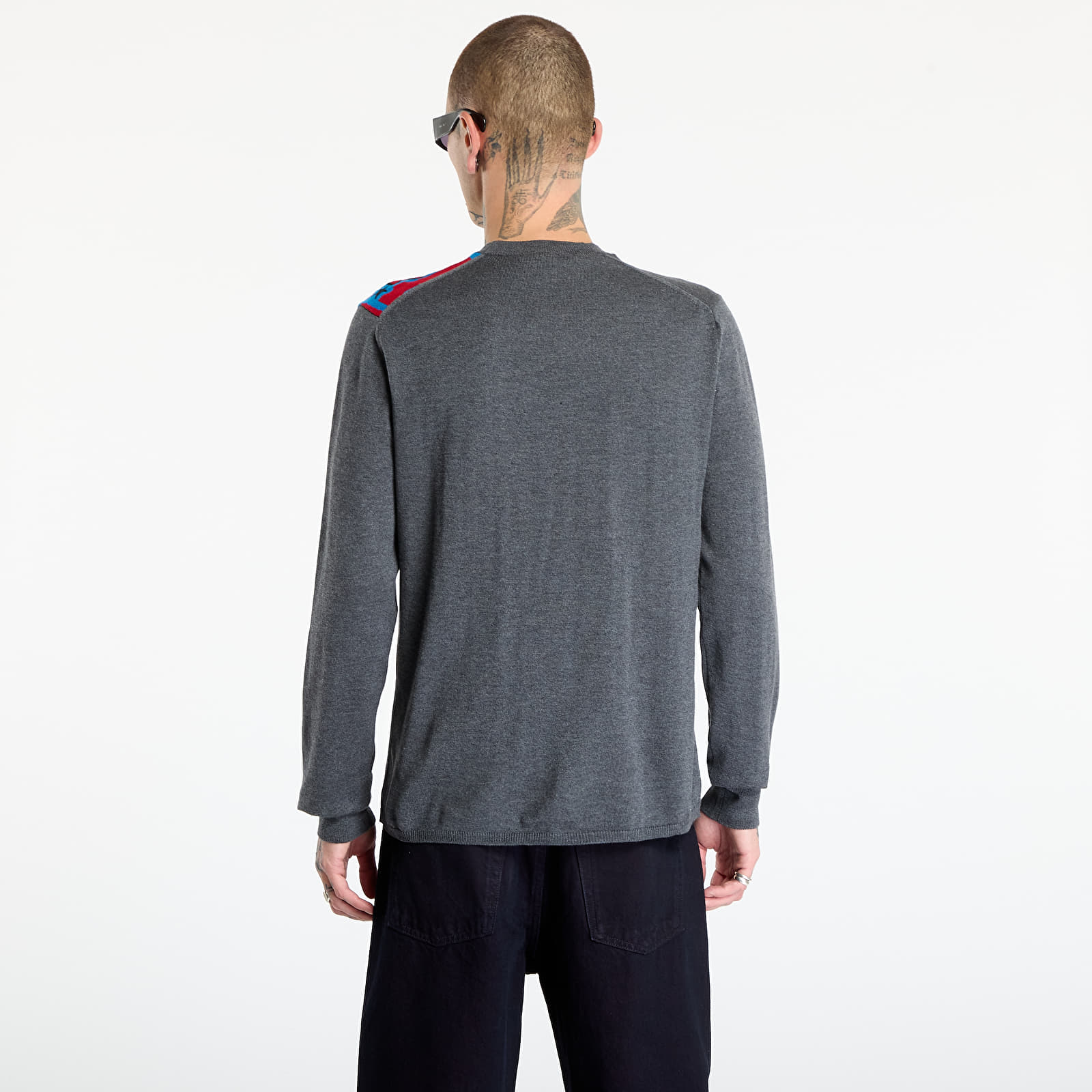 Men's sweaters Comme des Garçons SHIRT Soccer Scarf Knitted Sweater Grey