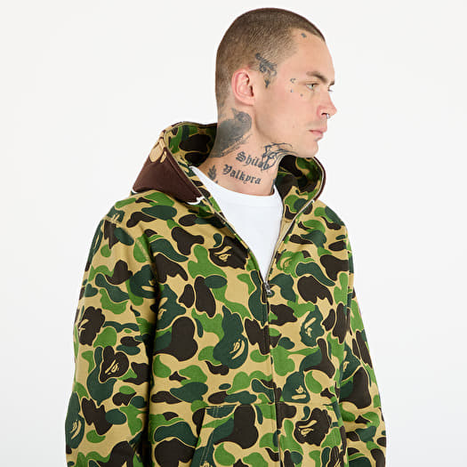 A BATHING APE Abc Camo 2Nd Ape Full Zip Hoodie UNISEX Green | Footshop