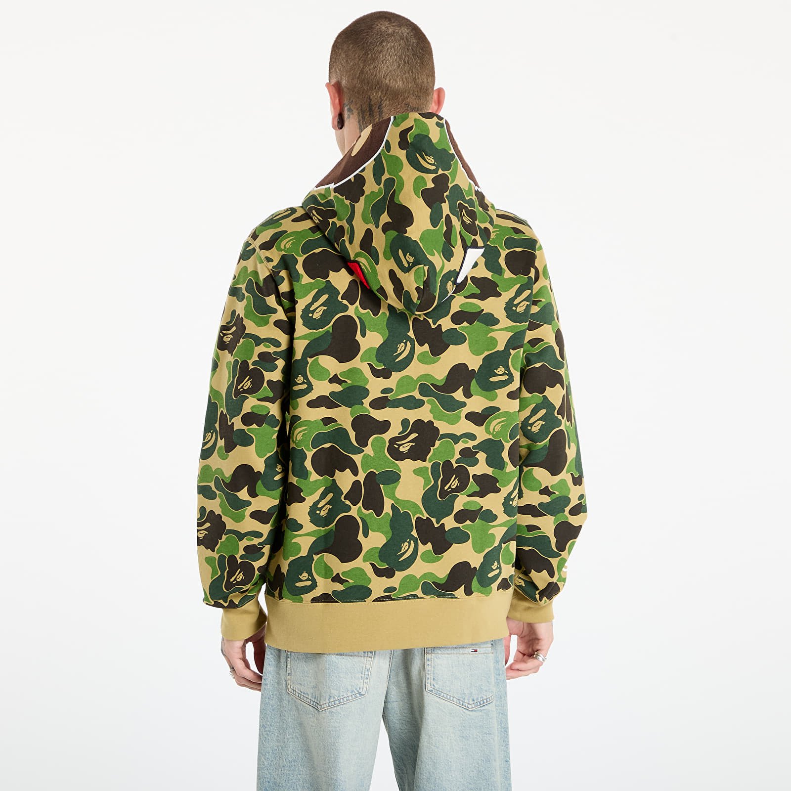 Mikinas ar kapuci un sporta krekli A BATHING APE Abc Camo 2Nd Ape Full Zip Hoodie UNISEX Green