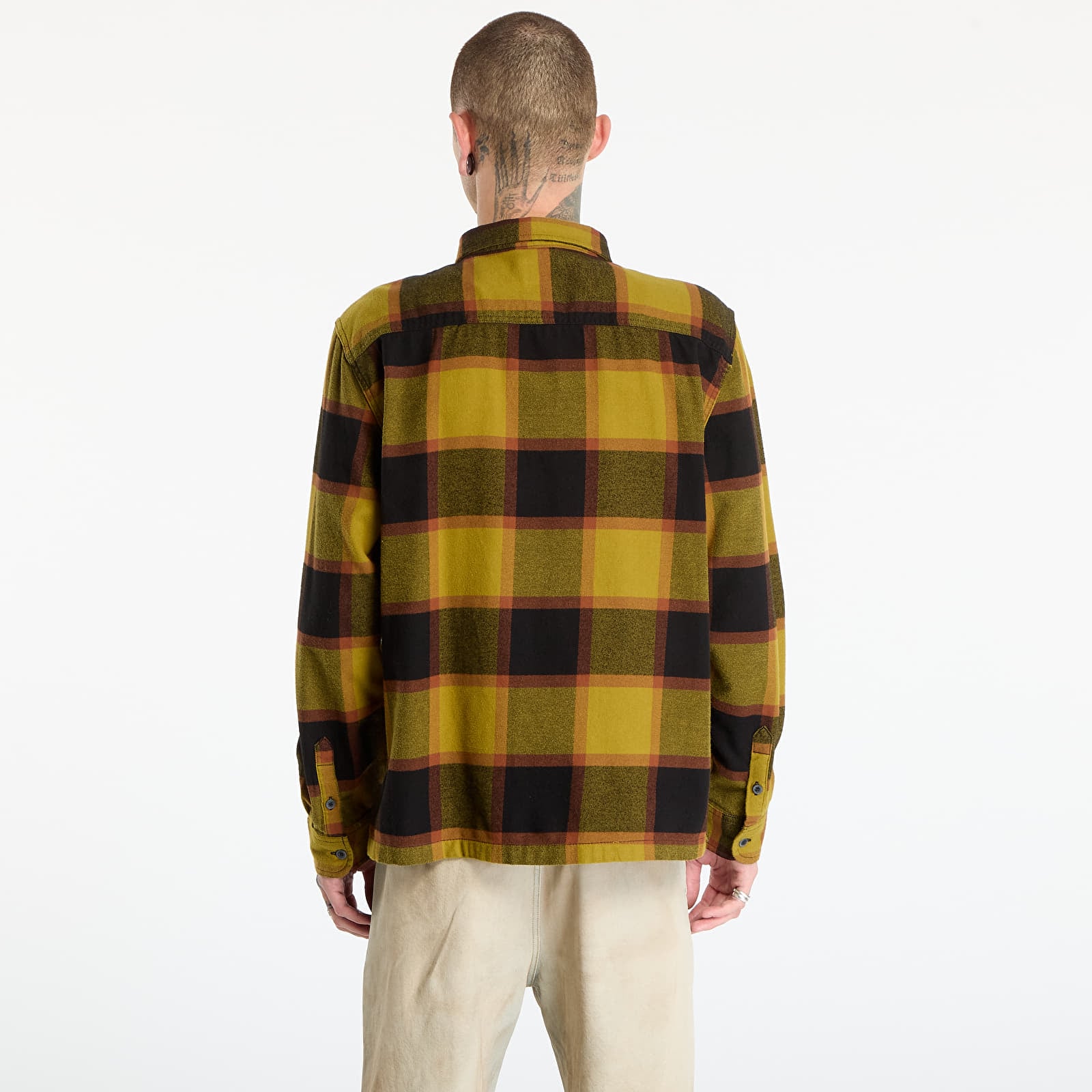 Pánské košile Vans Larkspur Plaid Flannel Burnt Gold/ Black