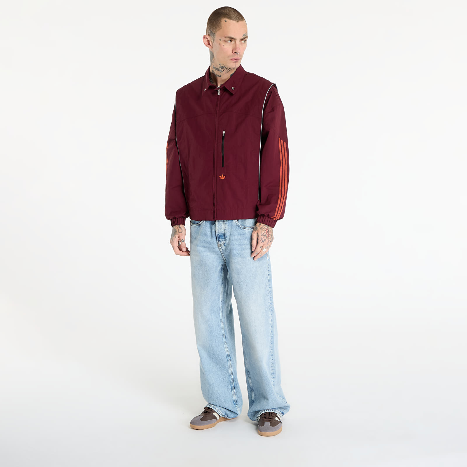 Jakker for menn adidas Venice Wind Jacket Maroon/ Black