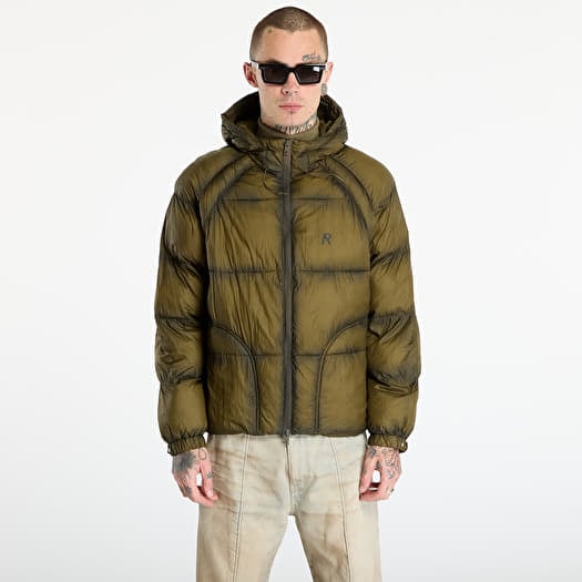Jaka REPRESENT Translucent Hooded Puffer Dark Olive