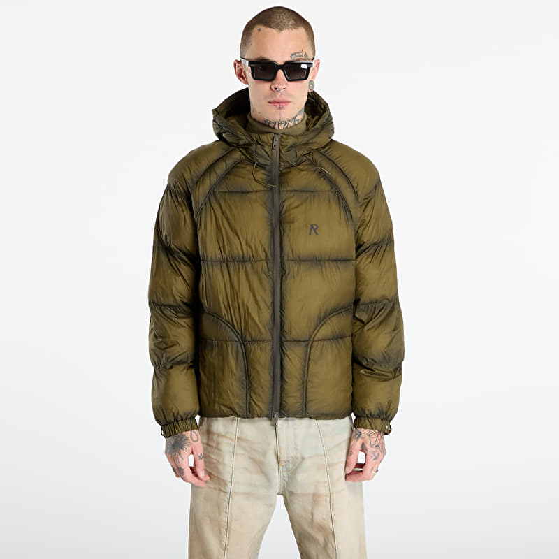 Куртка REPRESENT Translucent Hooded Puffer Dark Olive