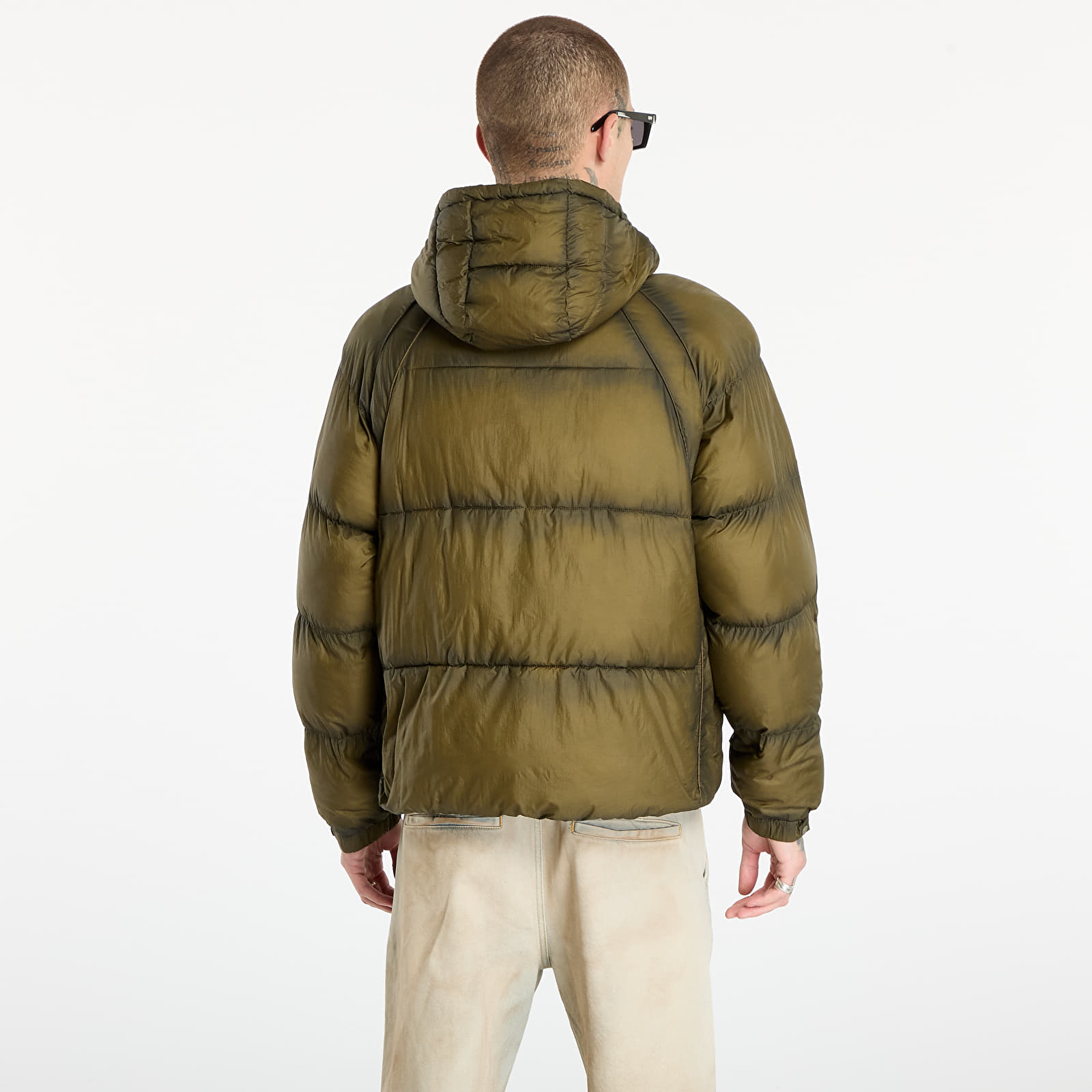 Herrenjacken REPRESENT Translucent Hooded Puffer Dark Olive