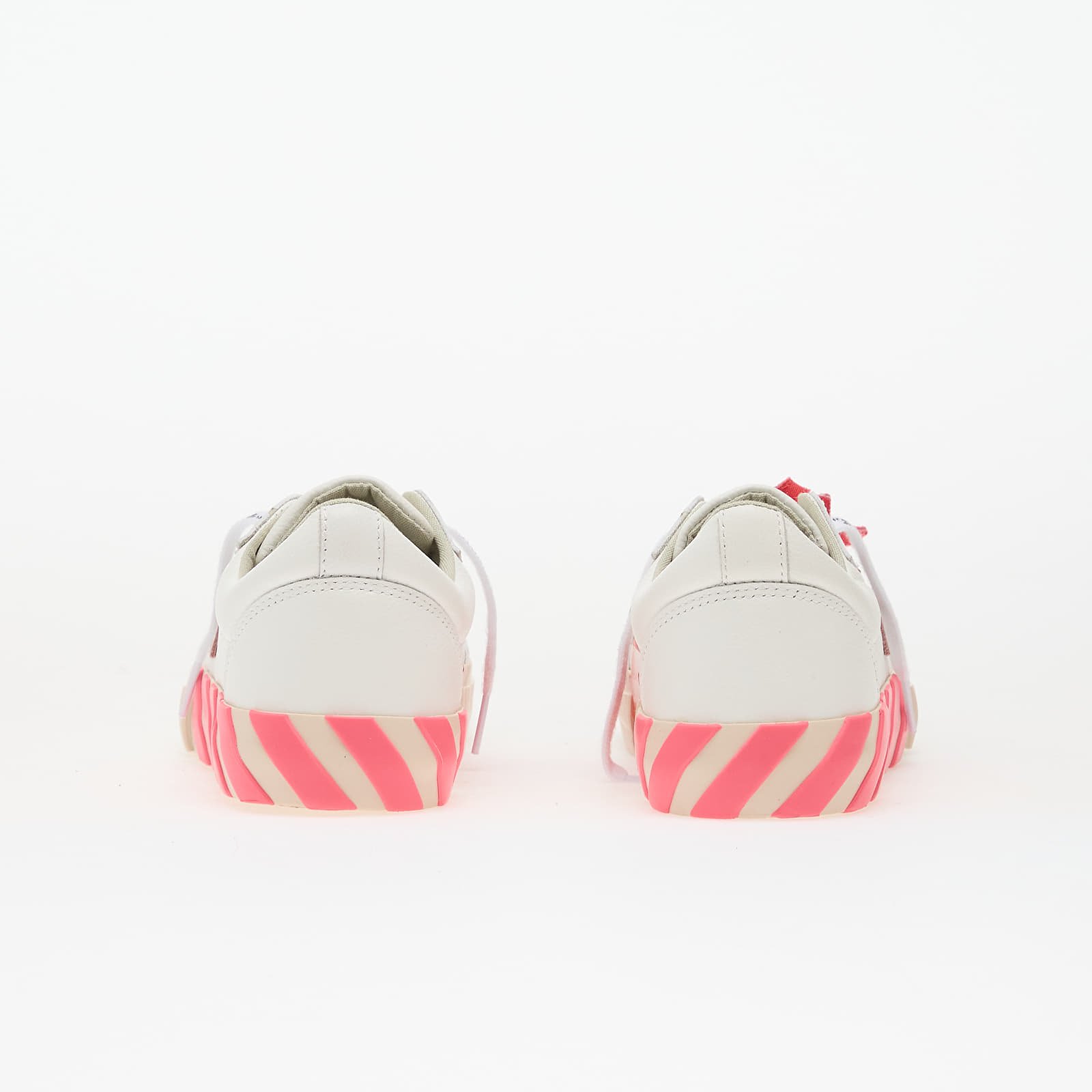 Детски маратонки и обувки OFF-WHITE KIDS Low Vulcanized Leather White/ Rose Pink