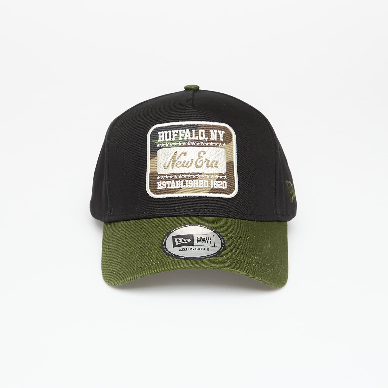 Capac New Era Camo Patch Black 9FORTY E-Frame Adjustable Cap Black/ Rifle Green Universal