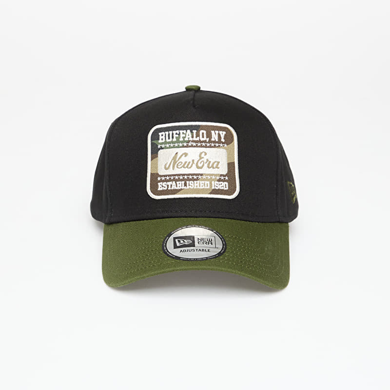 Tappo New Era Camo Patch Black 9FORTY E-Frame Adjustable Cap Black/ Rifle Green