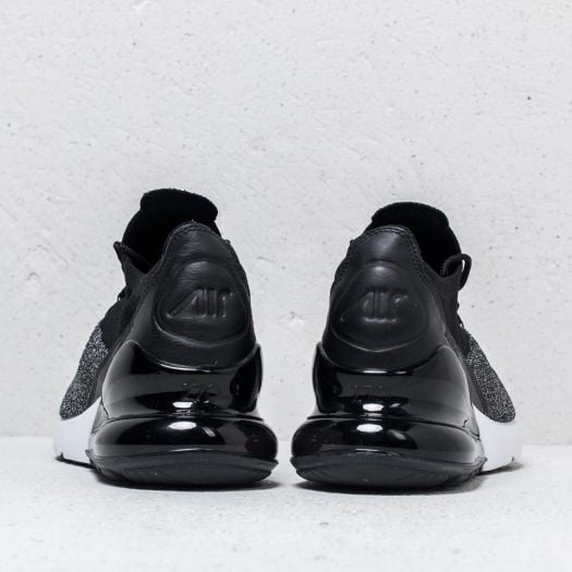 Nike air max 270 flyknit mens black sales