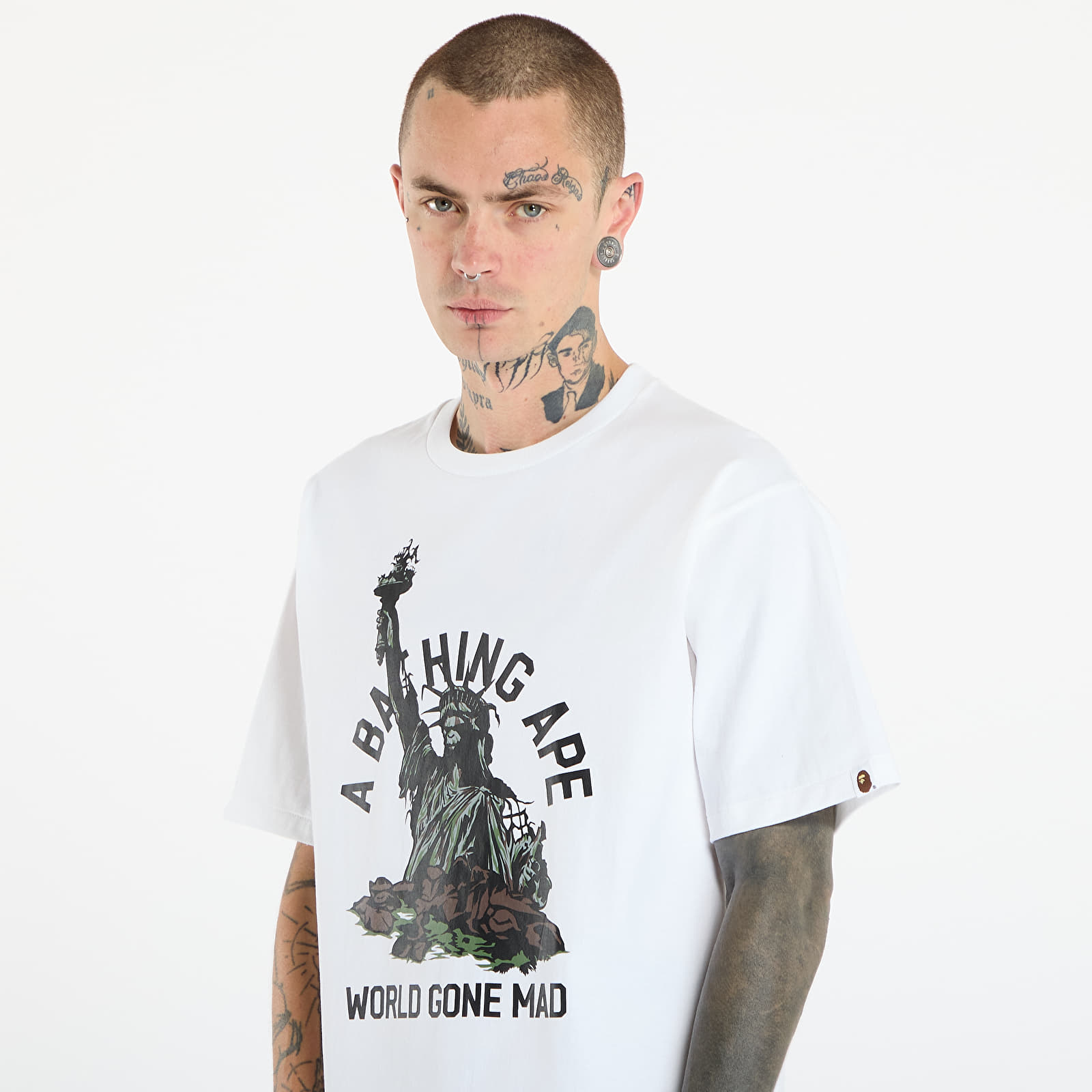 Trička A BATHING APE Statue Of Liberty Tee UNISEX White