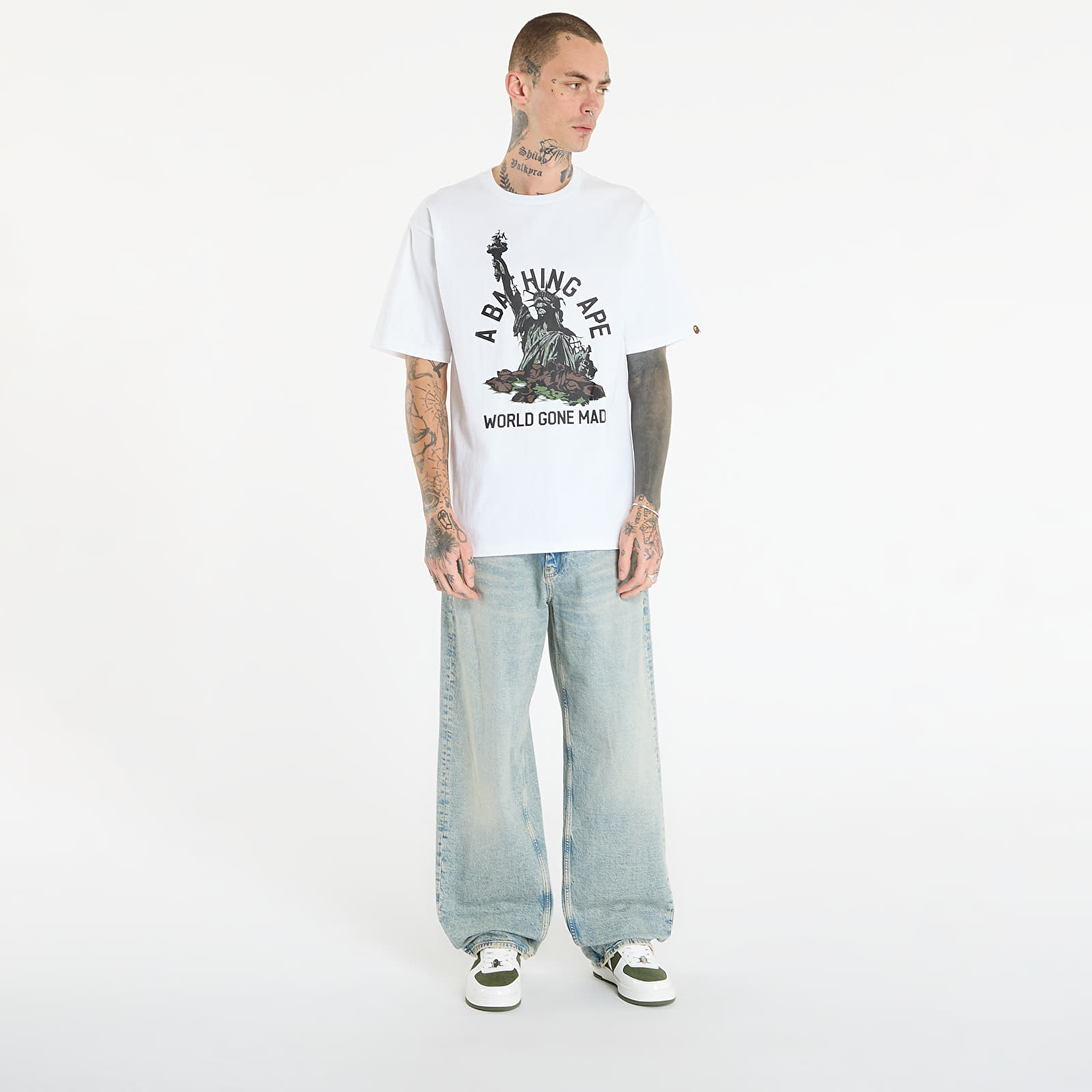 Trička A BATHING APE Statue Of Liberty Tee UNISEX White