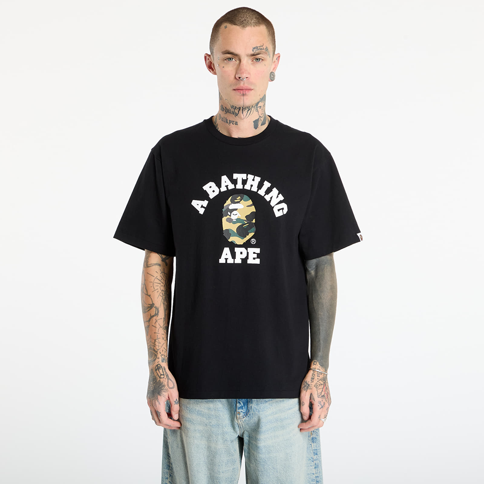 Tricou A BATHING APE 1St Camo College Tee UNISEX Black/ Ye M
