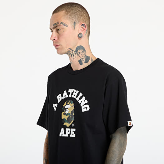 美品　A BATHING APE 1ST CAMO COLLEGE TEE A BATHING APE 1St Camo College Tee UNISEX Black/ Ye | Footshop