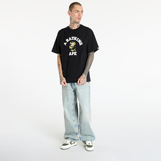 A BATHING APE 1St Camo College Tee UNISEX Black/ Ye | Footshop