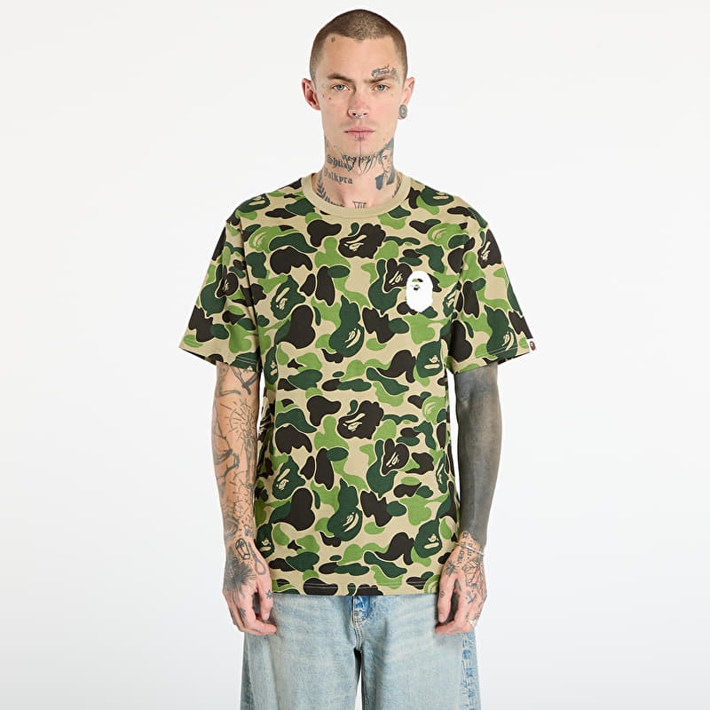 A BATHING APE Abc Camo Asnka Tee UNISEX Green