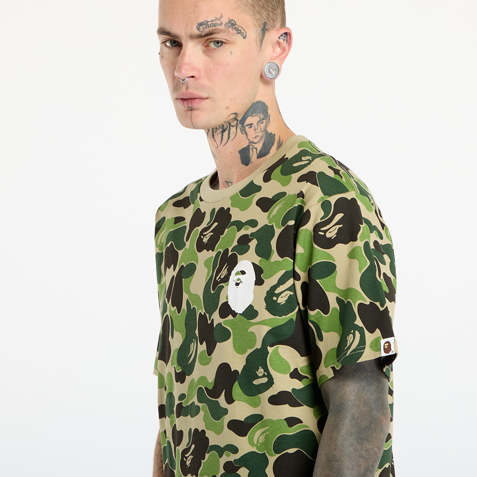 Trička A BATHING APE Abc Camo Asnka Tee UNISEX Green