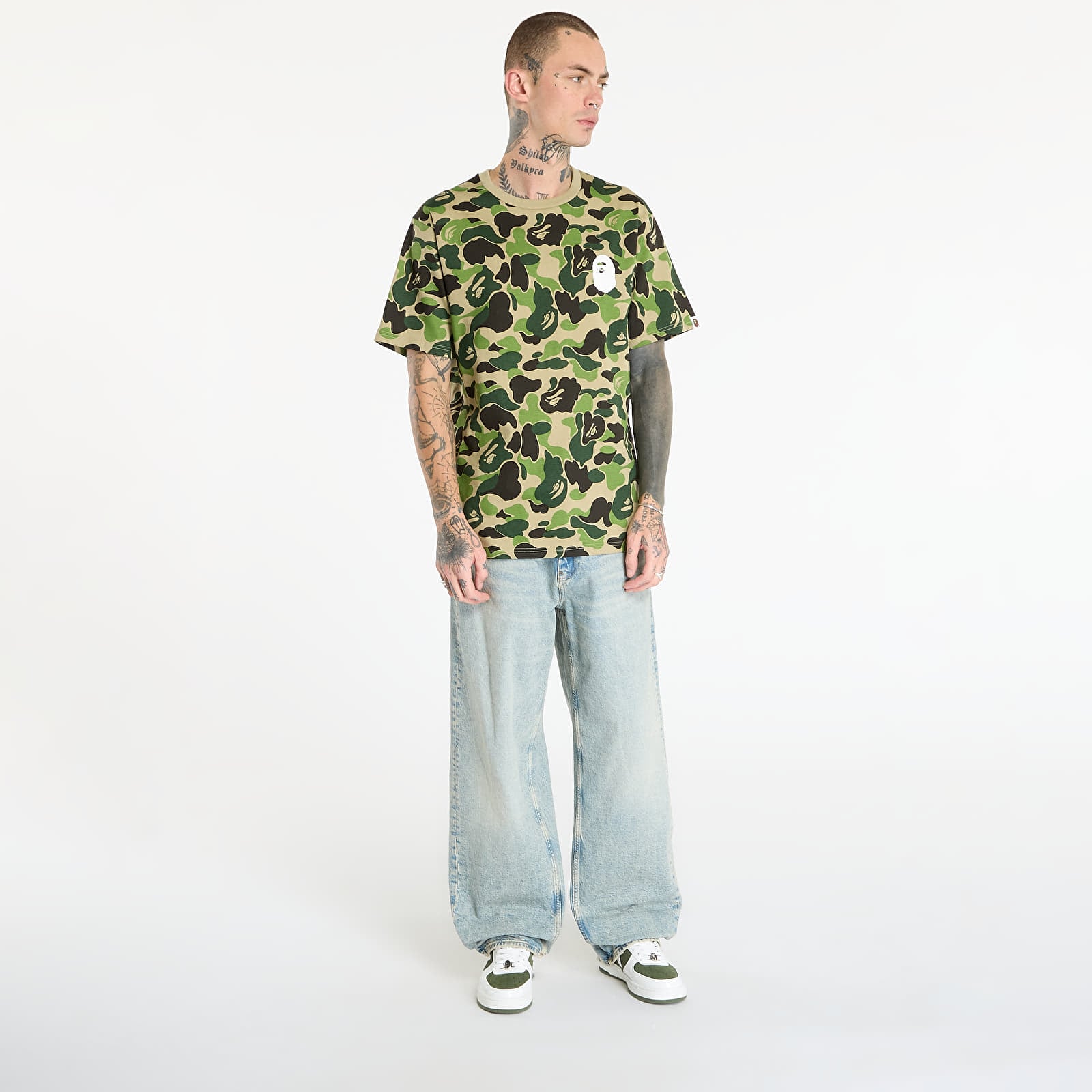 Trička A BATHING APE Abc Camo Asnka Tee UNISEX Green