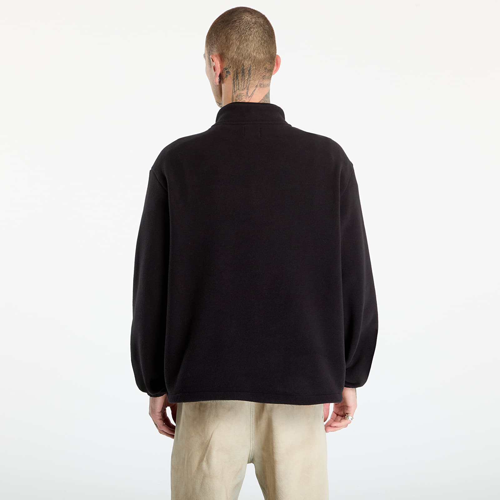 Mikinas ar kapuci un sporta krekli Patta Sherpa Fleece Overhead UNISEX Black
