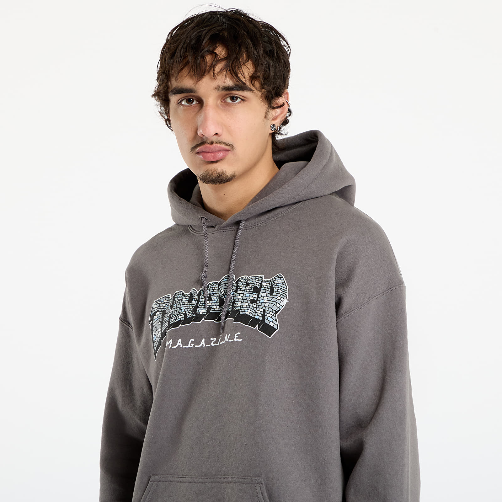 Džemperiai su gobtuvais ir džemperiai Thrasher Disco by Spanky Hoodie Charcoal