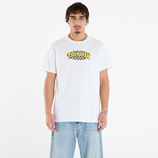 T-shirt Thrasher Checkered Oval T-Shirt White