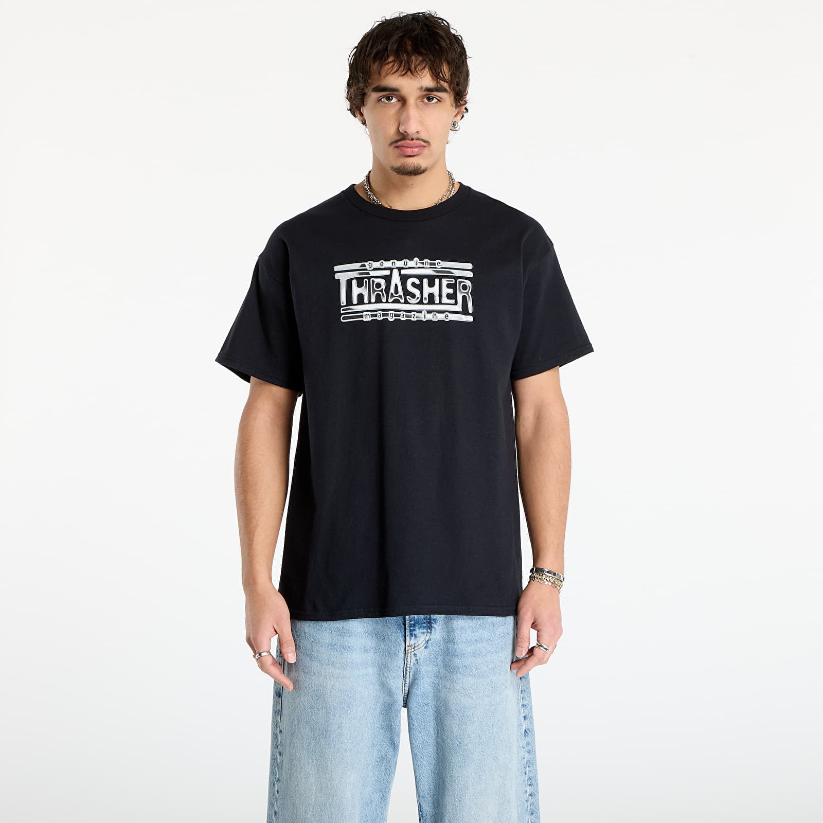Tricou Thrasher Chrome Genuine T-Shirt Black M
