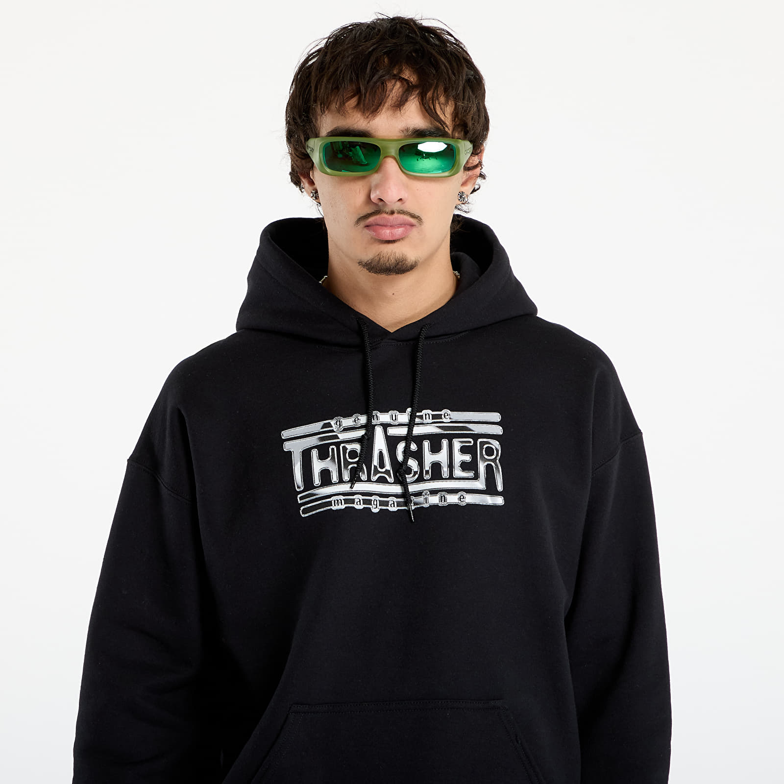 Puloverji Thrasher Chrome Genuine Hoodie Black
