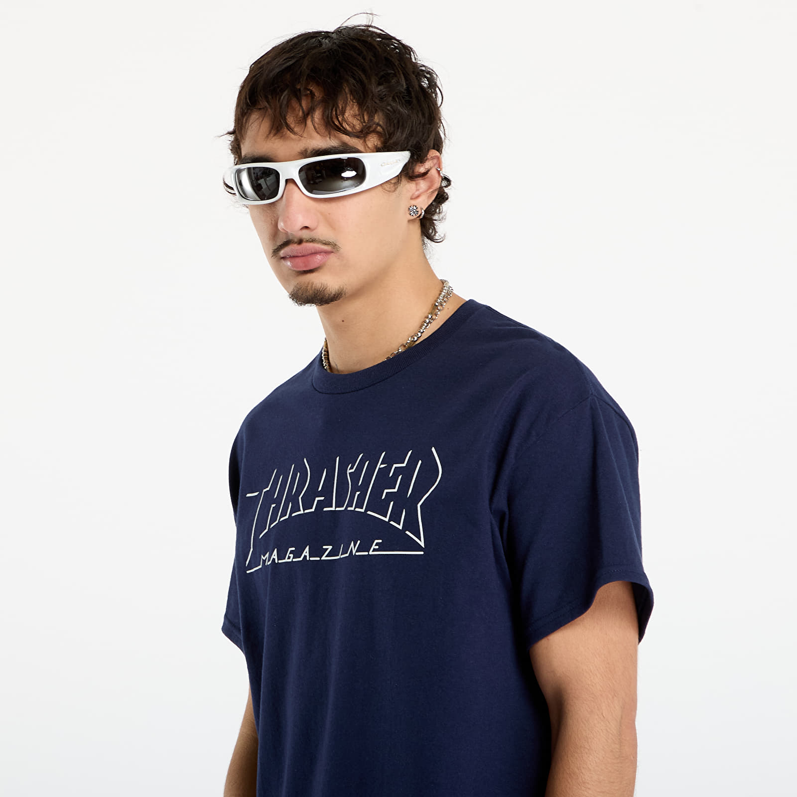 T-paidat Thrasher Shadow Mag Logo T-Shirt Navy