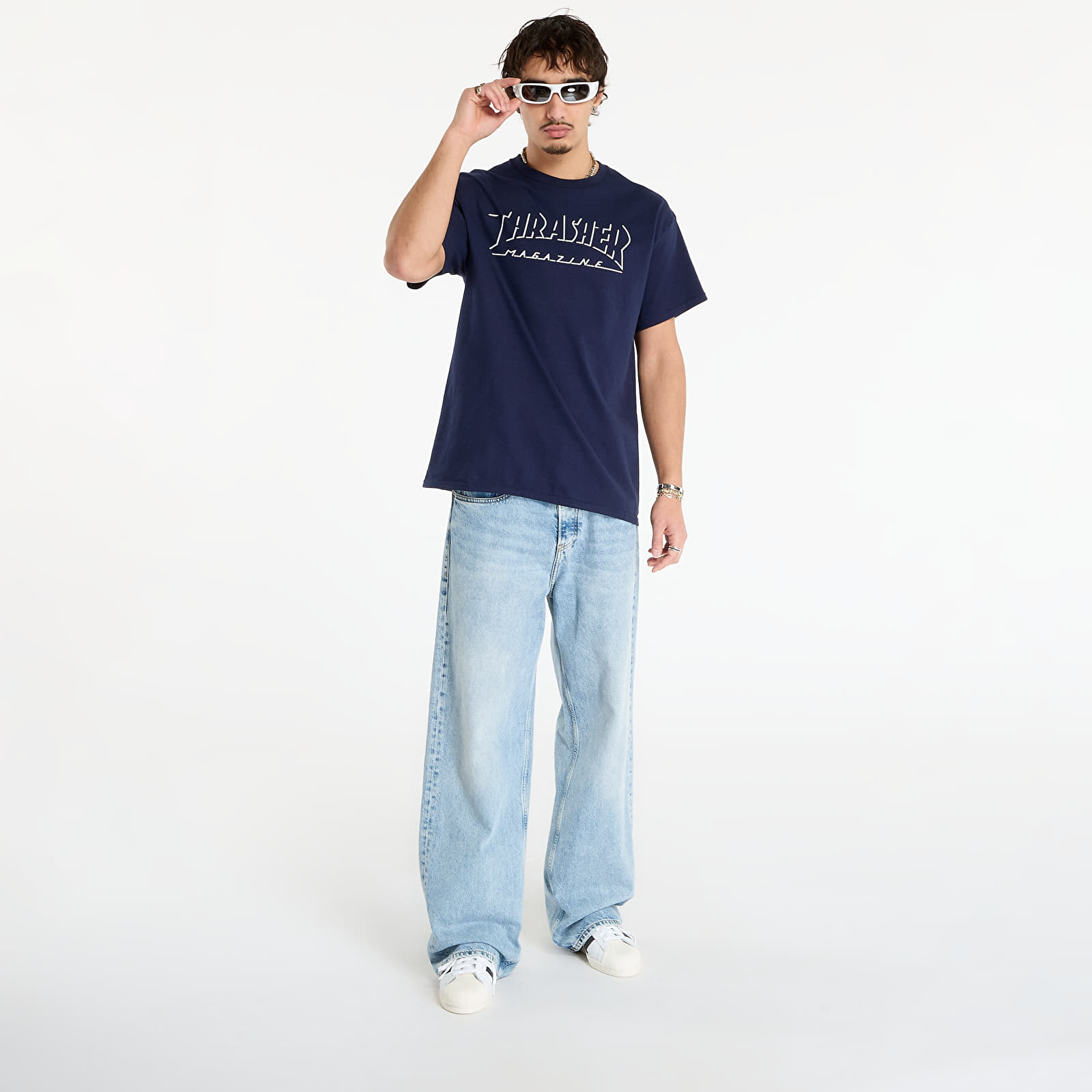 T-paidat Thrasher Shadow Mag Logo T-Shirt Navy