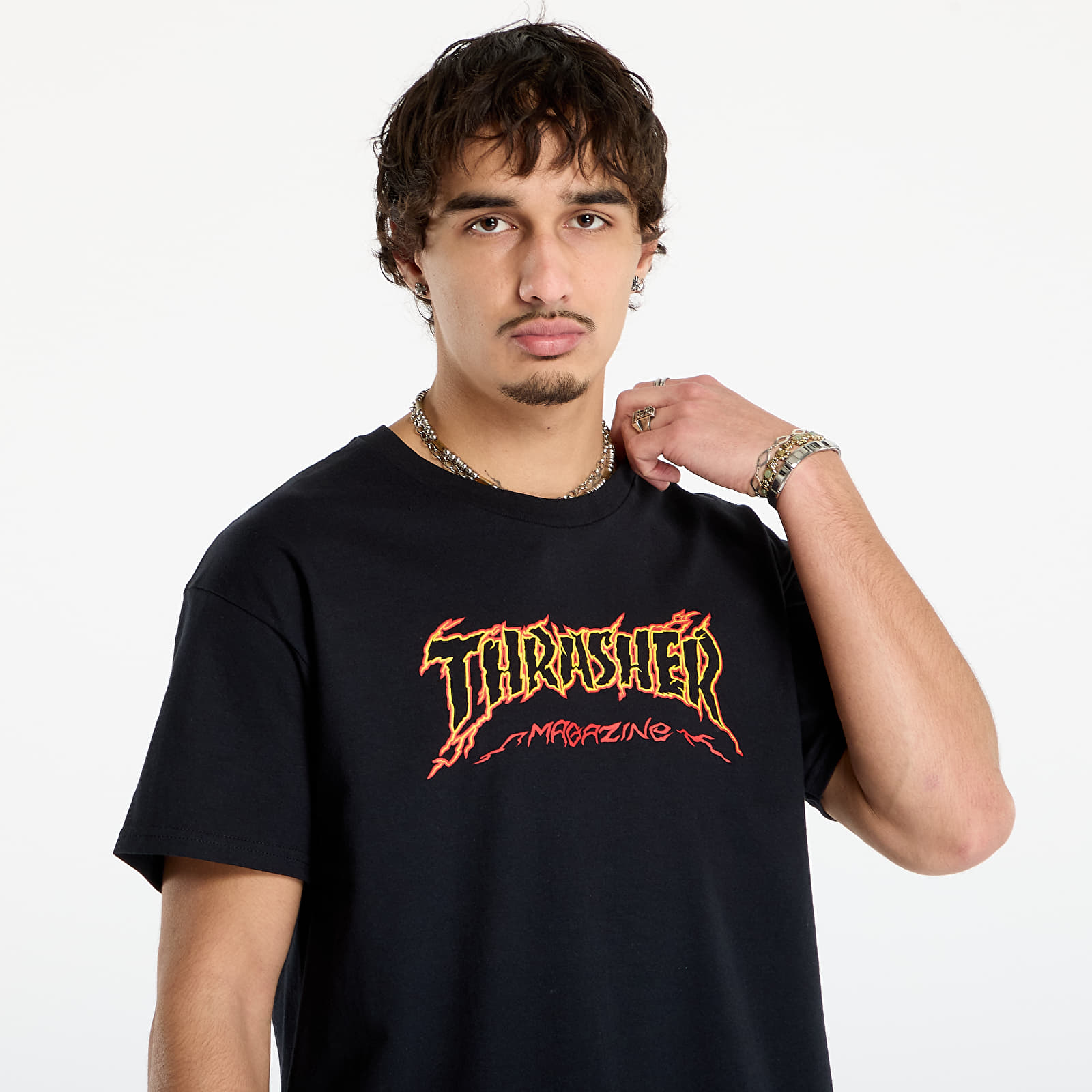 T-Shirts Thrasher Cracked by Exteenager T-Shirt Black