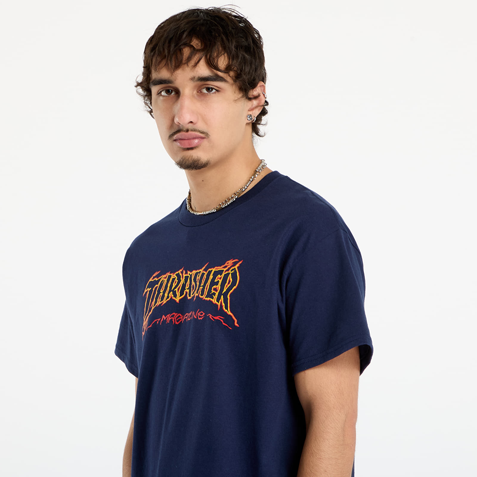 Trička Thrasher Cracked by Exteenager T-Shirt Navy