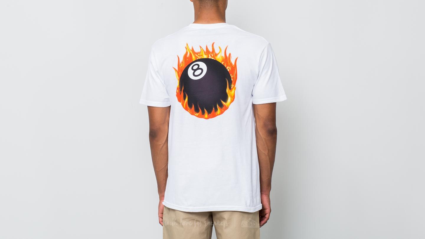 T shirts Stussy Fireball Tee White Footshop
