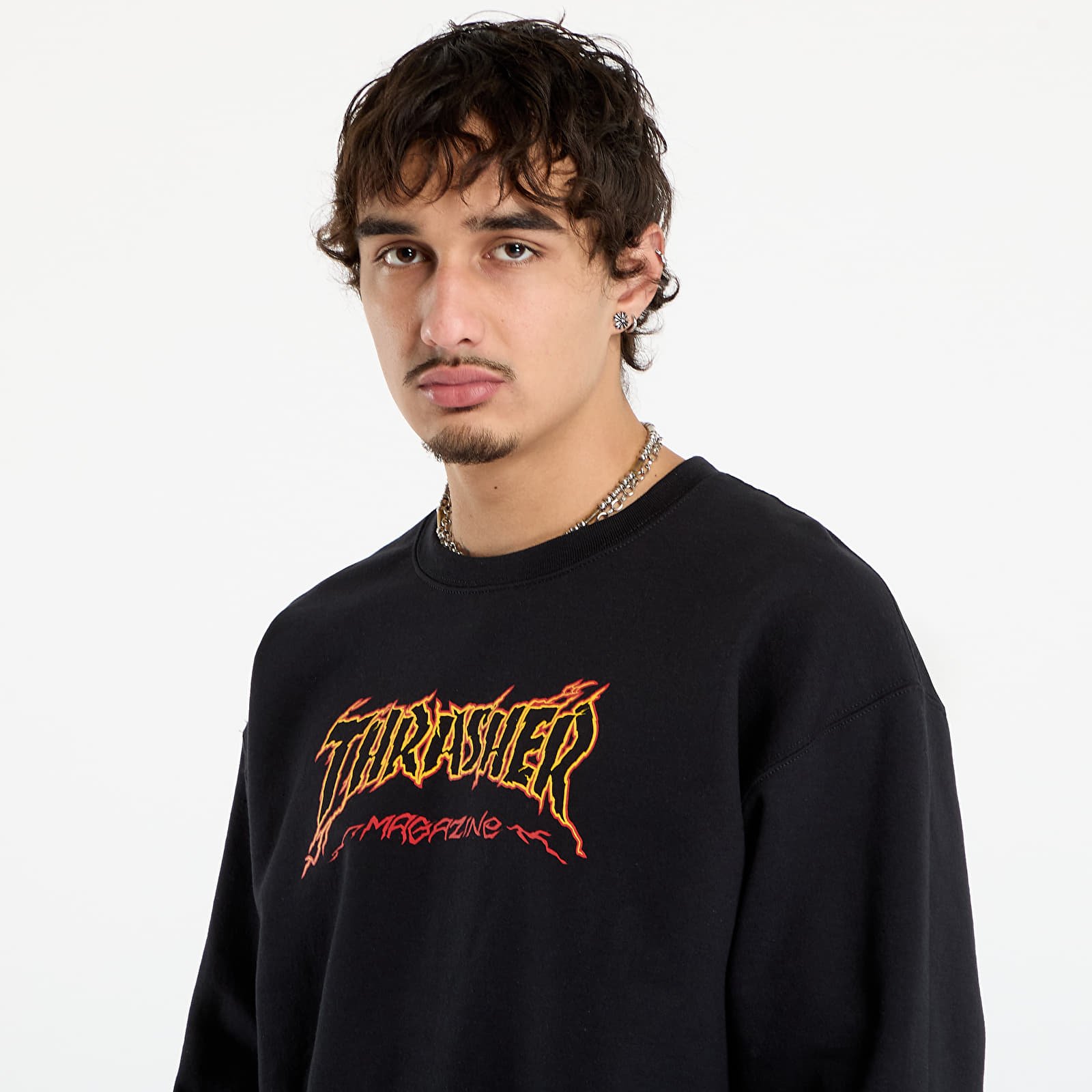 Hettegensere og sweatshirts Thrasher Cracked by Exteenager Crewneck Black