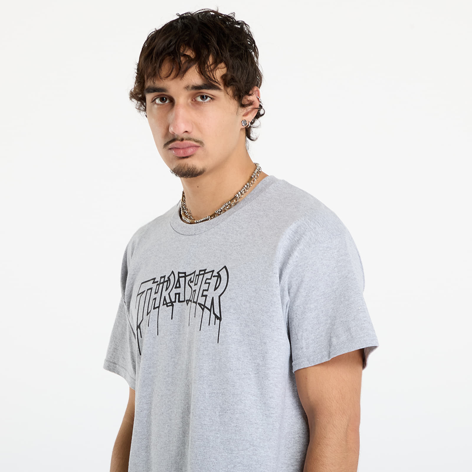 T-shirts Thrasher One-liner T-Shirt Spory Grey