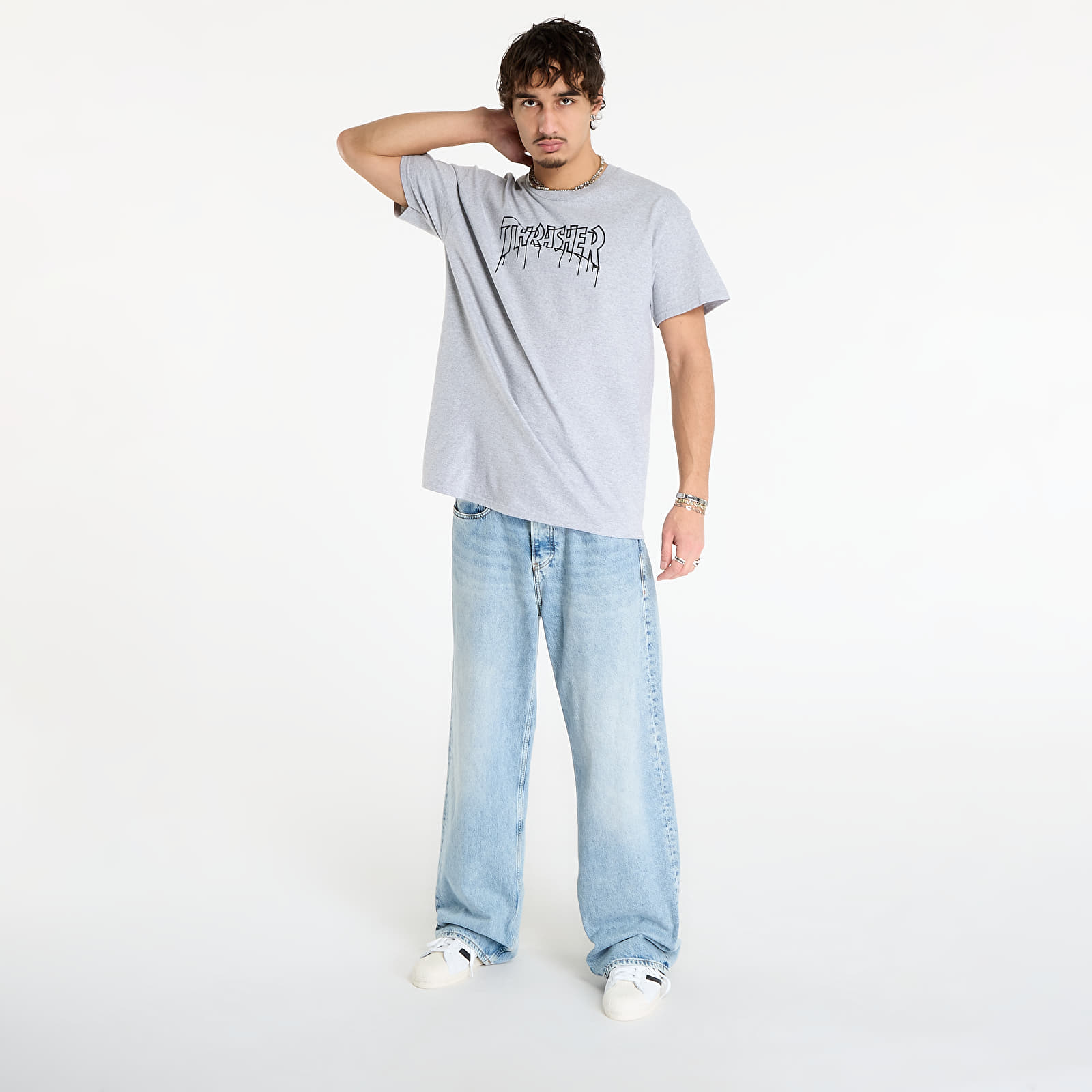 T-shirts Thrasher One-liner T-Shirt Spory Grey